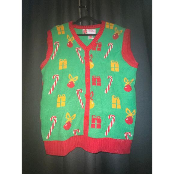 Ugly Christmas Sweater Xmas Vest Size XL - Picture 1 of 3